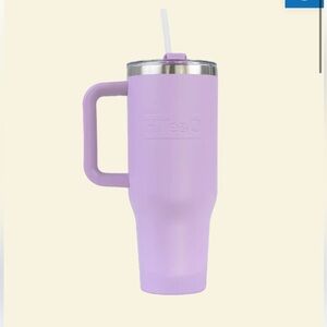 HTeaO Lavender Everyday Tumbler with Handle Embossed
